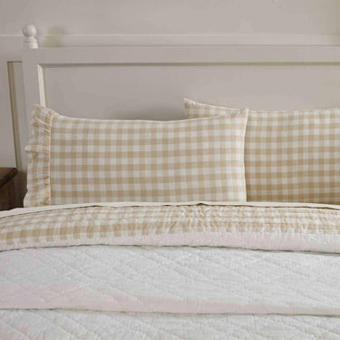 Annie Buffalo Tan Check Standard Pillow Case Set of 2 21x30 VHC Brands - The Fox Decor